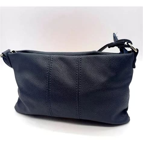 Bolso Pequeño Mujer Dama Liso Moderno Cuero Practico Bolsa Color Azul