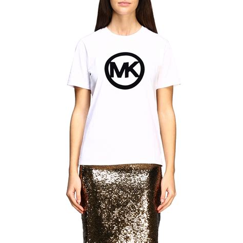 Michael Michael Kors T Shirt With Flock Monogram T Shirt Michael