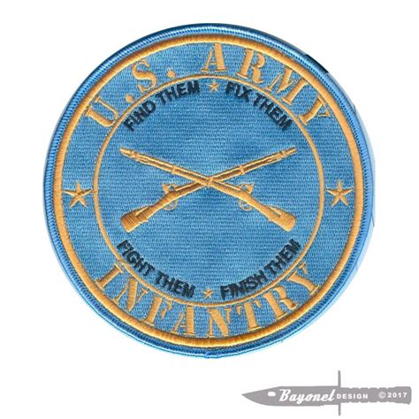 US Army Infantry Embroidered Patch (5") "Find Them - Fix Them - Fight ...