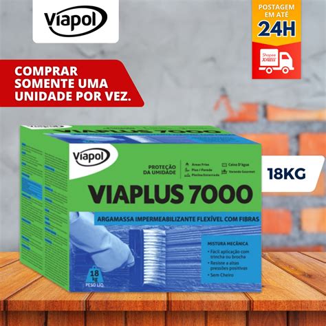 Revestimento Impermeabilizante Flexível Viaplus 7000 Caixa 18 Kg