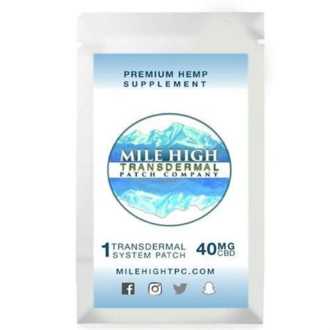 Mile High Transdermal Patch Company: High CBD Transdermal Patch - www ...