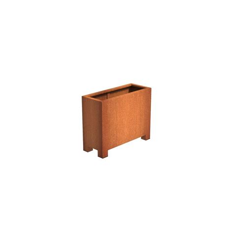 Pot Rectangulaire Andes Avec Pieds En Acier Corten X X Mm