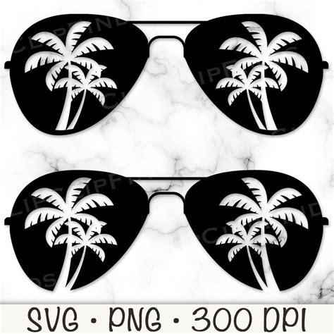 Palm Tree Sunglasses Svg Aviator Sunglasses Palm Tree Png Summer Vacation Retirement