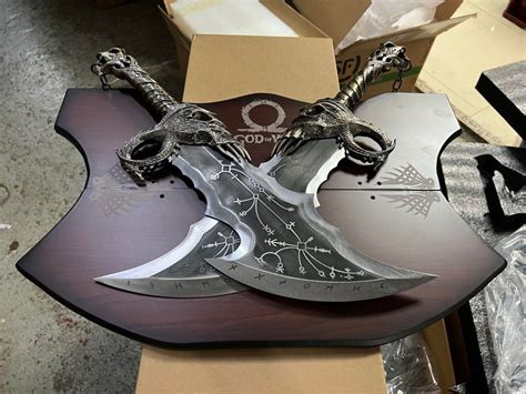 God of War Blades of Chaos Épée Twin Blades GOW Kratos Metal Etsy France