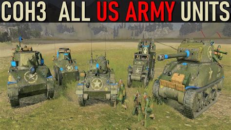 Company Of Heroes 3 All Us Army Units Showcase Youtube