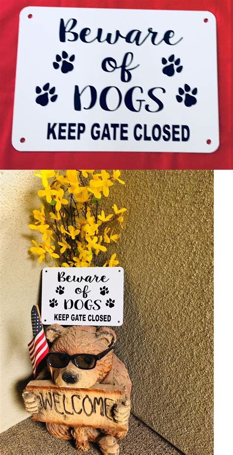 Signs And Plaques 46299 Beware Of Dogs Keep Gate Closed Sign Thick