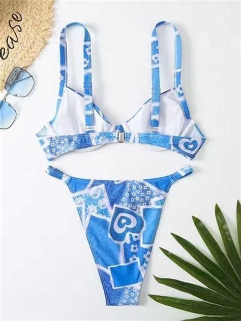 The Emmiol Heart Floral Underwire Bikini Set Is Our Stores Newly