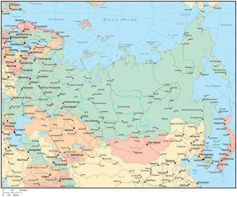 Russia Map With Cities And States - Map