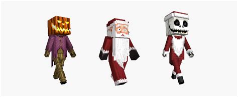 Minecraft The Nightmare Before Christmas Skin Pack, HD Png Download ...