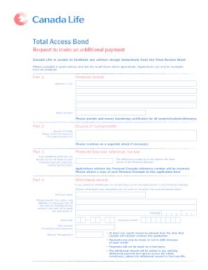 Fillable Online Documents Canadalife Co Total Access Bond Canada Life