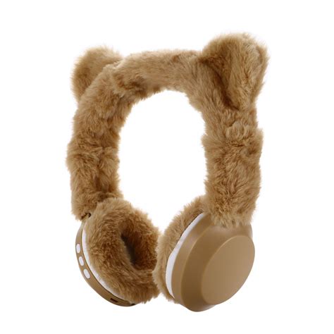 Wholesale Cute Teddy Bear Ear Fluffy Plush Girly Bluetooth Wireless