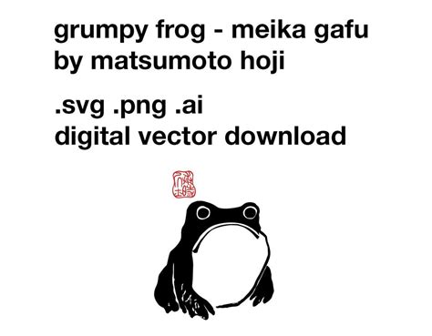 Grumpy Frog By Matsumoto Hoji Digital Download Transparent Vector Svg