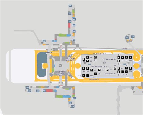 Terminal A map IAH airport George Bush Intercontinental Airport