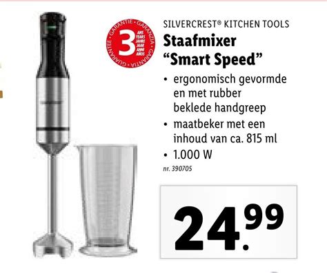 Silvercrest Kitchen Tools Staafmixer Smart Speed Promotie Bij Lidl