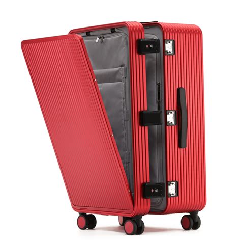 Thickened Aluminum Magnesium Alloy Luggage Front Opening Metal Trolley