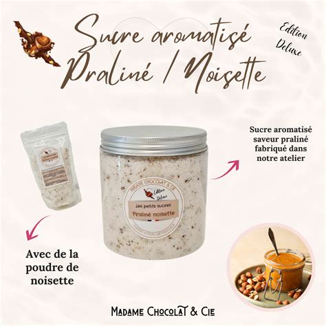 Sucre aromatisé Praliné Noisette 500g Madame Chocolat Cie