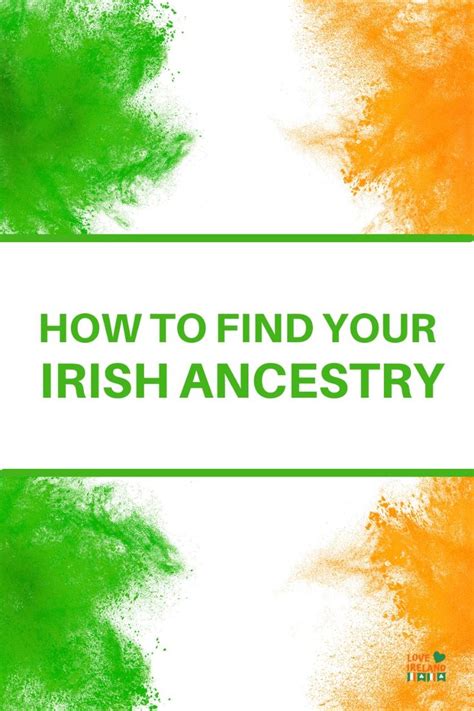 How to find your Irish Ancestry | Irish ancestry, Love ireland, Irish