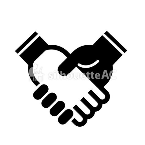 Handshake Silhouette Vector at Vectorified.com | Collection of ...