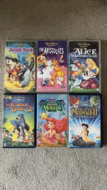 Disney Classics Vhs Bundle X6 Including Jungle Book And The Little Mermaid £10 99 Picclick Uk