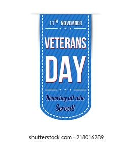 Veterans Day Banner Design Over White Stock Vector (Royalty Free ...