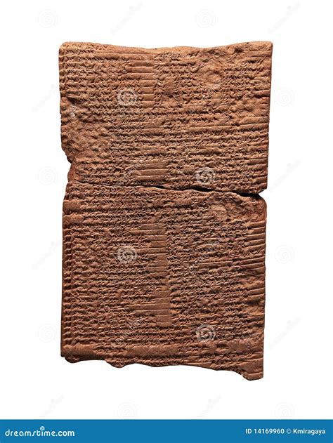 Clay Tablet with Cuneiform Writing Stock Photo - Image of antique ...