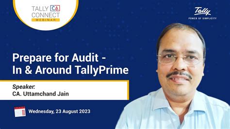 Prepare For Audit In Around Tallyprime Ca Uttamchand Jain Tally