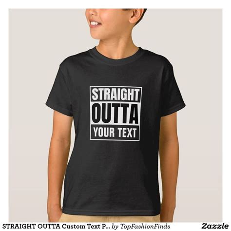 Straight Outta Custom Text Personalize Novelty T Shirt Zazzle Grad