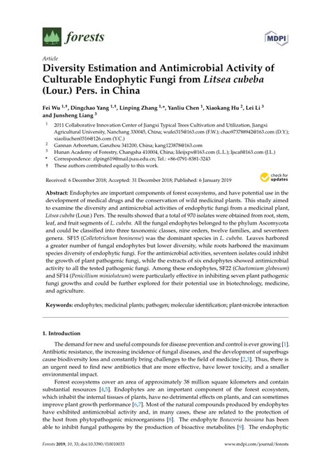 Pdf Diversity Estimation And Antimicrobial Activity Of Culturable