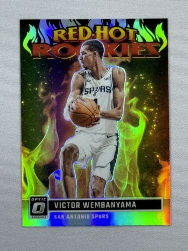 2023 24 PANINI DONRUSS OPTIC VICTOR WEMBANYAMA RED HOT ROOKIES RC 2