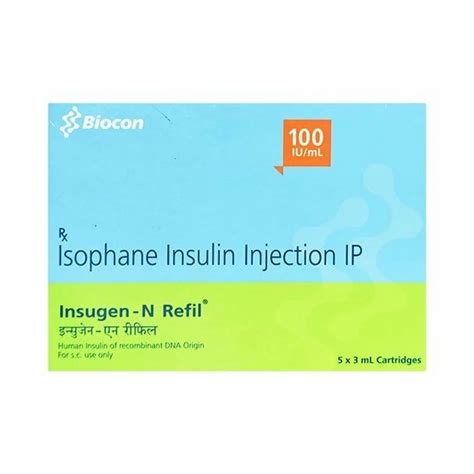 Biocon Insugen N Refil Iu Isophane Insulin Injection Iu Ml At