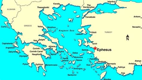 Biblical Map Of Ephesus