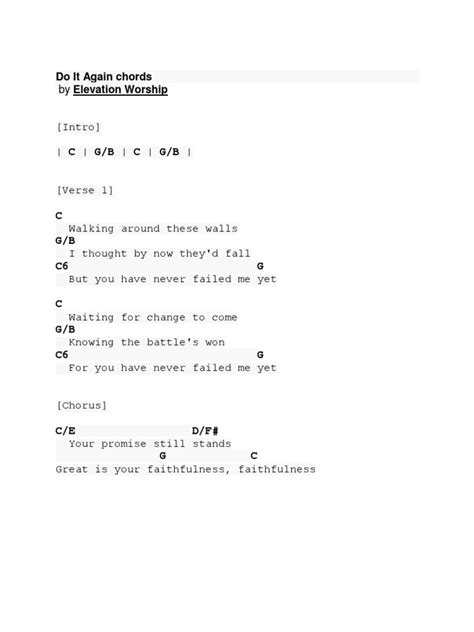 Do It Again Chords | PDF | Song Structure