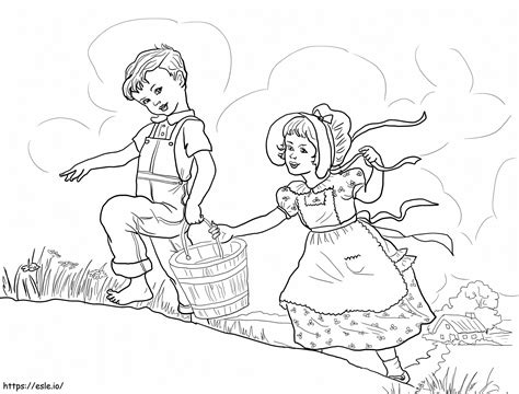 Coloriage Comptine Jack Et Jill à Imprimer Dessin