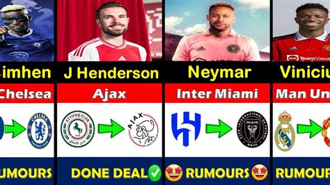 New Confirmed And Rumour Winter Transfers News Here We Go