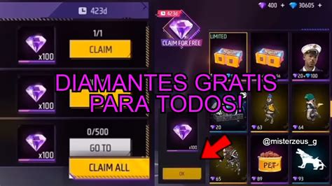 Cómo funciona evento Diamantes Gratis por el 5to aniversario Como