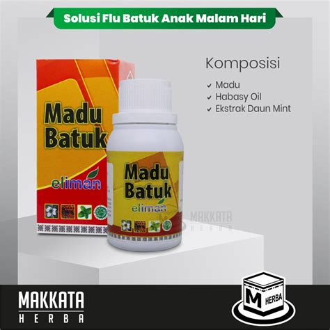 Jual Madu Batuk El Iman Gr Flu Pilek Madu Batuk Kering Dan Berdahak