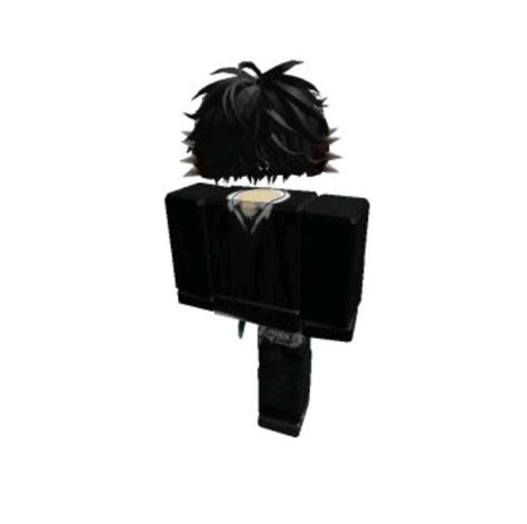 An Animated Character With Black Hair And Spikes On His Head Standing In Front Of A White