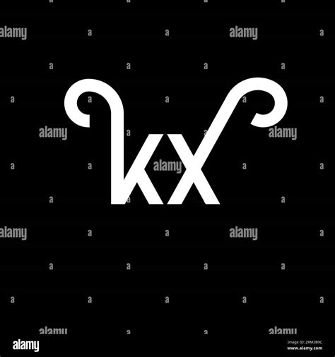 KX Letter Logo Design On Black Background KX Creative Initials Letter