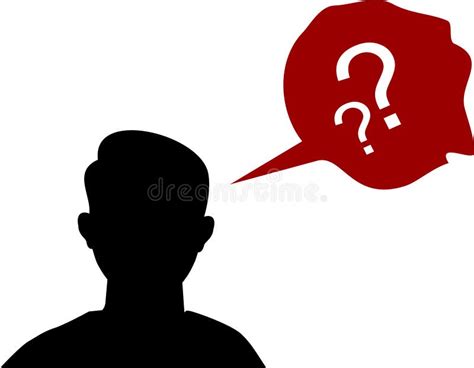 Black Silhouette Illustration Of A Man S Shadow With A Question Mark