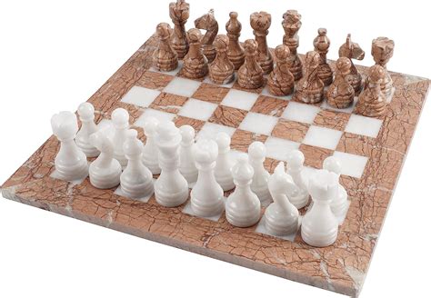 Radicaln 15 Inches Handmade Marinara And White Weighted Full Chess Game