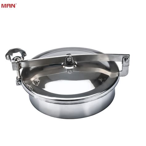 Sanitary Stainless Steel L Pipe Fitting Round Type Manhole Cover