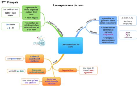 Exercices Cartes Mentales Le Ons Fran Ais Me Gratuits Sp Cial Dys