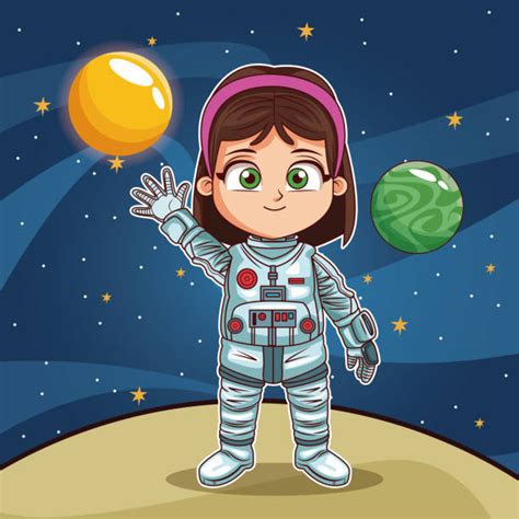 Girl Astronaut Illustrations, Royalty-Free Vector Graphics & Clip Art ...