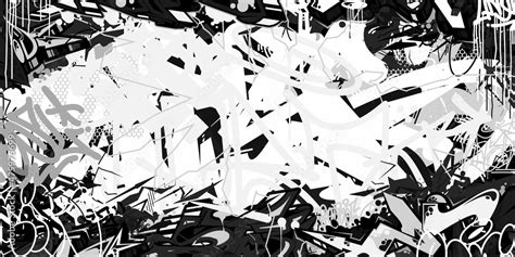 Black And White Abstract Hip Hop Street Art Graffiti Style Urban