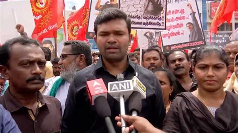 Tamil Nadu: Naam Tamilar Katchi protest against Karnataka govt over ...