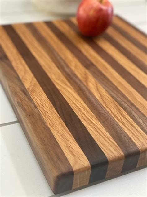 Walnut Cutting Board Edge Grain Cutting Board Oak Cutting Etsy