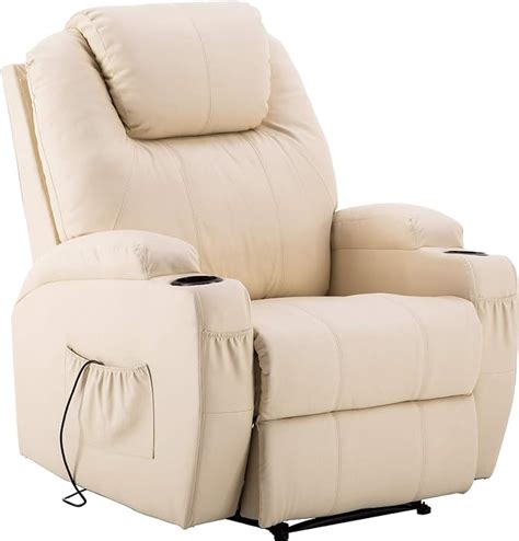 Mcombo Fauteuil De Massage Lectrique Inclinable Et Vibrant Blanc