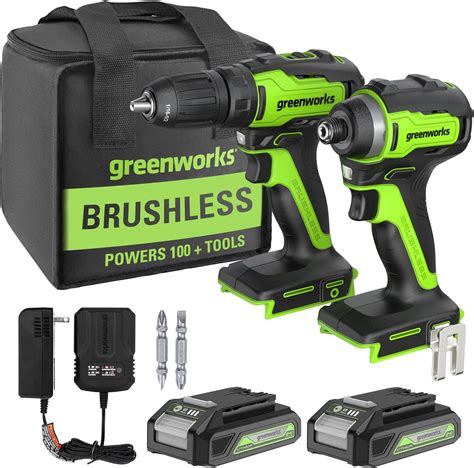 Buy Professional Grade Greenworks 24V Max Cordless Brushless Drill