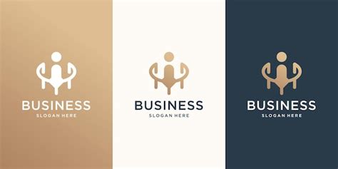 O Design Do Logotipo Vetorial De Pessoas Abstratas Representa Sinais E