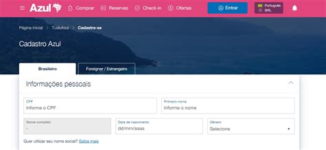 Como Fazer O Cadastro No Tudoazul Passageiro De Primeira